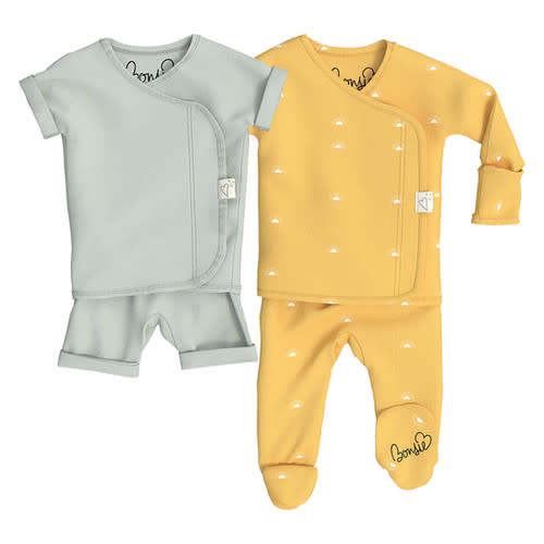 Baby Bundle - Avocado Romper with Sunrise Footie | Bonsie