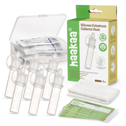 HAAKAA Silicone Colostrum Collector Set Pre-Sterilised 6 Pack