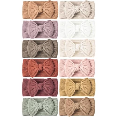 Niceye Baby Girls Headbands with Bows Handmade Hair Accessories Stretchy Hairbands for Newborn Infant Toddler