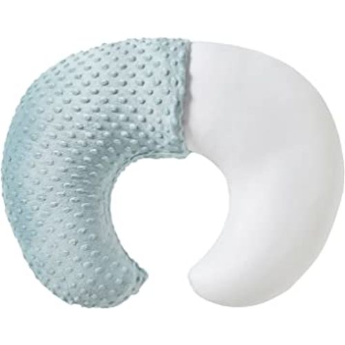 Nursing Pillow and Positioner, Breastfeeding, Bottle Feeding, Baby Sitting Support with Removable Ultra Soft Cover, Tummy Time Support for Baby Boys and Girls (Cloud Blue)