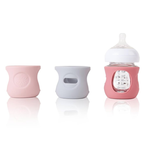 3 Pack Silicone Sleeve for Avent Natural Glass Baby Bottles, Compatible Philips Avent Glass Natural Baby Bottle 4oz