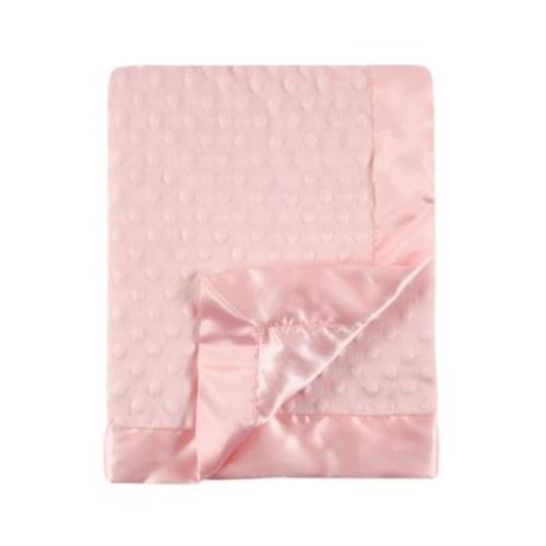 Minky Blanket with Dotted Mink Backing Baby Girl, One Size