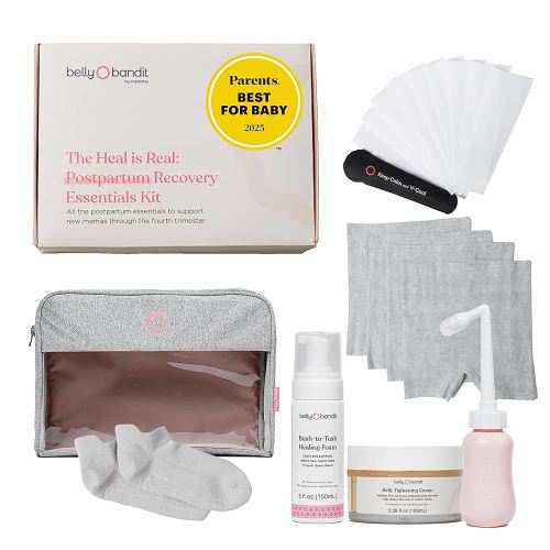 Belly Bandit Postpartum Essentials Kit for Mom – Complete Postpartum Care Set with Peri Bottle, Healing Foam, Hot & Cold Gel Pack, Recovery Underwear & More – Post Pregnancy Recovery Kit