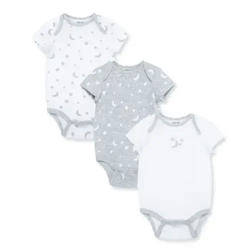 Moon & Stars 3-Pack Bodysuits, Newborn