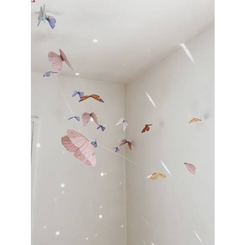 Butterfly Garland Set: Handmade Paper Mobile, Nursery & Party Decor