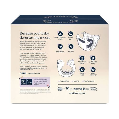 Millie Moon Luxury Disposable Diapers - Size 3 - 144ct