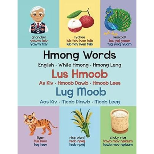 Hmong Words | Lus Hmoob | Lug Moob: English | White Hmong | Mong Leng