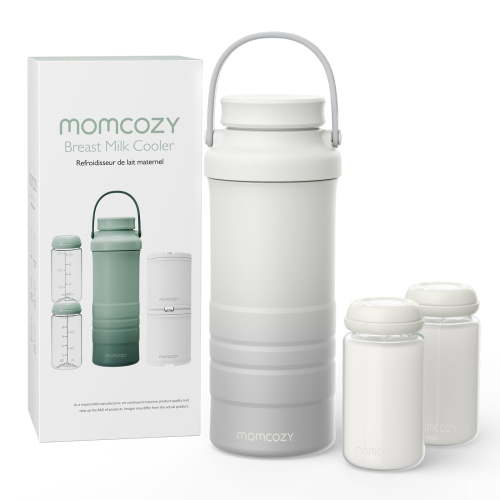 Momcozy Breast Milk Cooler offers 24H+ extended cooling with 360° surround cooling tube technology, keeping breast milk fresh and nutrient-rich during outdoor