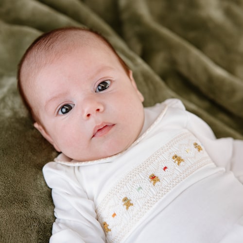 Bears in Confetti Smocked Footie - 3M