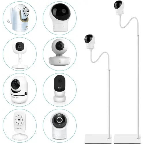 68.8" Adjustable Height Baby Monitor Floor Stand Holder for Infant Optics DXR-8 Pro,Eufy Spaceview/Spaceview Pro/Spaceview S,Nanit Pro,Motorola,Owlet Baby Monitor and Cameras with 1/4 Screw Mount