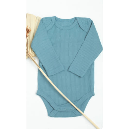Baby Organic cotton bodysuit ribbed cotton long sleeve