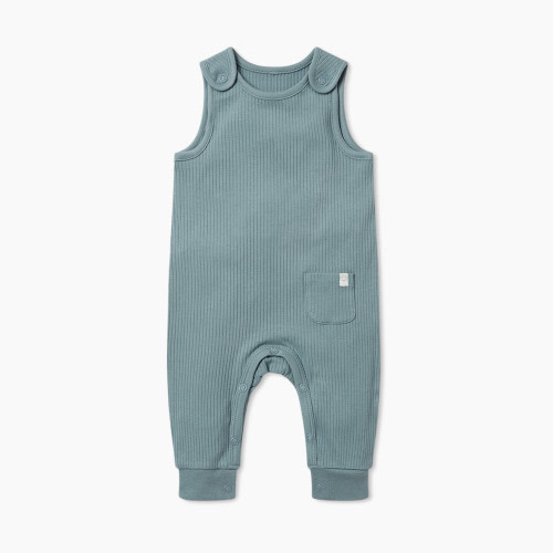 MORI Ribbed Overalls - Sky, 0-3 M