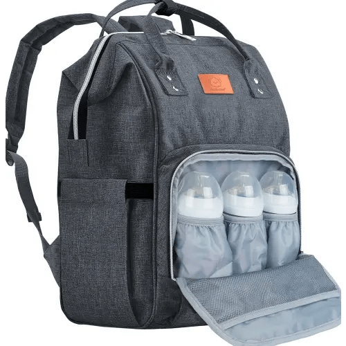 KeaBabies Baby Diaper Bag Backpack - Baby Bag for Boys,Girls, Waterproof Multi Function Baby Backpack, Large Diaper Bags for Baby Girl, Baby Boy, Travel Diaper Bag with Changing Pad (Mystic Gray)