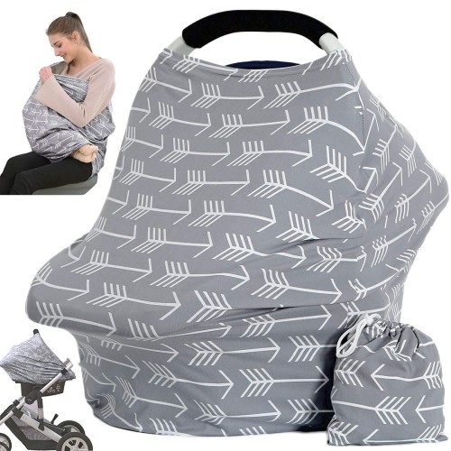 Car Seat Canopy Breastfeeding Cover - Multi Use Baby Classical Arrows