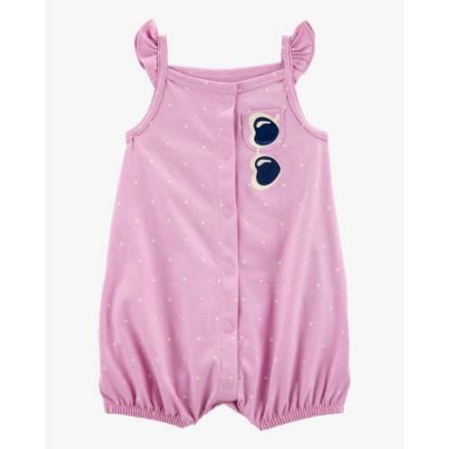 Baby Girl Pink 1-Piece Sleeveless Romper - Carter's | Carter's