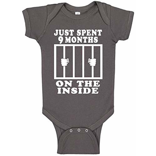Reaxion Funny Cute Baby Boy Girl Handmade Clothes Infant Just Spent 9 Months On The Inside Bodysuits