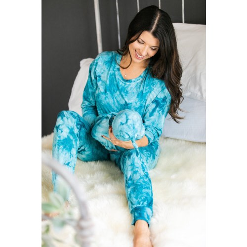 Tie Dye Mommy and Me Lounge Set and Matching Swaddle,Matching Pajamas and Swaddle Set,Matching Hospital Sets,Postpartum Pajamas,Hospital Bag