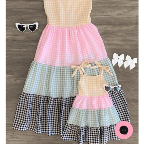 Mom & Me - Pastel Gingham Dress | Sparkle In Pink
