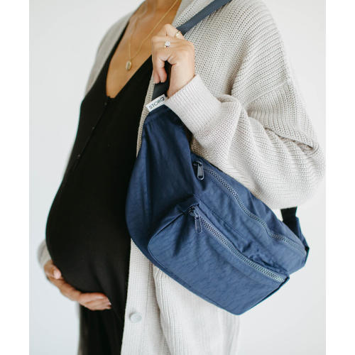 Fanny Pack Diaper Bag Baby Belt Bag Sling Crossbody With Changing Mat navy