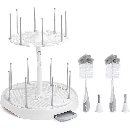 Munchkin® High Capacity Drying Rack and 2pk Sponge™ Bottle Brush