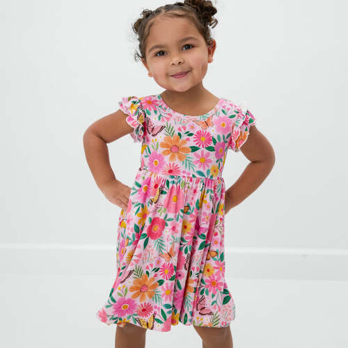 Butterfly Blooms Flutter Twirl Dress with Bodysuit – Little Sleepies