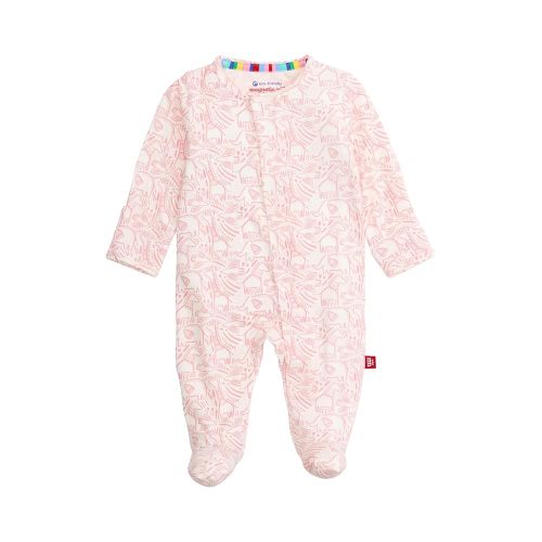 Magnetic Me Girls Modal Magnetic Baby Footie Pajamas | Silky Soft Modal Fabric | Baby Sleepers Available Sizes PRE - 24M