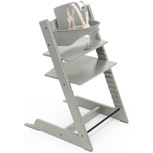 Stokke Tripp Trapp High Chair 2, Glacier Green - Includes Chair + Baby Set with Removable Harness for Children 6-36 Months - Adjustable, Ergonomic & Easy to Clean