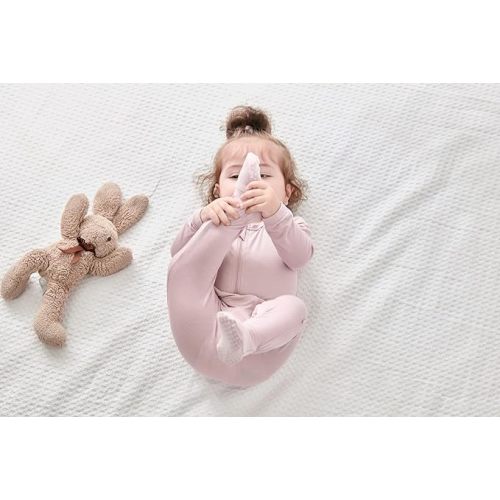 RRP Unisex Baby Footies Pajamas,Rayon Derived From Bamboo,Buttery Soft Sleep 'N Play PJs,2-Way Zipper Closure,0-18 Months