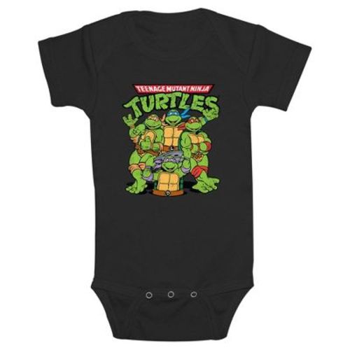 Infant's Teenage Mutant Ninja Turtles Group Shot Original Logo Bodysuit - Black - 24 Months