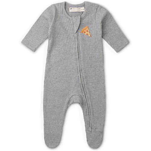 monica + andy Double Zipper One Piece, 100% Organic Baby Clothes for Girls & Boys, Unisex, Preemie, Newborn & Infant Sizes