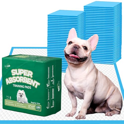 IMMCUTE Puppy Pee Pads 22"x23"-100 Count | Dog Pee Training Pads Super Absorbent & Leak-Proof | Disposable Pet Piddle and Potty Pads for Puppies | Dogs | Doggie| Cats | Rabbits