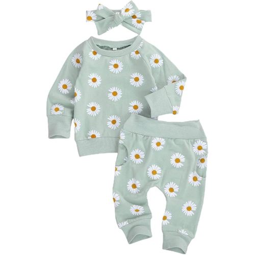 Newborn Infant Baby Girl Clothes Set Sweatshirts Tops Pants Toddler Girl Outfits Gifts 3 6 9 12 18 24 Months