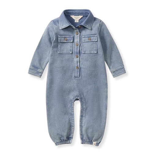 Burt's Bees Baby baby-boys Baby Boys 100% Organic Cotton Button Down Jumpsuit
