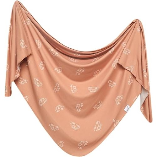 Copper Pearl Large Premium Knit Baby Swaddle Receiving Blanket Cooper