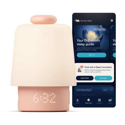 Hatch Baby Sleep Support, Sound Machine, Night Light, Sleep Trainer, Routine Builder - Peach