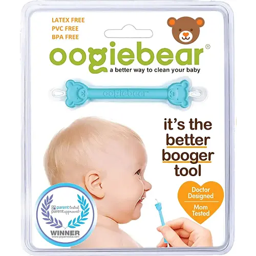 oogiebear - Nose and Ear Gadget. Safe, Easy Nasal Booger and Ear Wax Remover for Newborns, Infants and Toddlers. Dual Earwax and Snot Remover. Aspirator Alternative