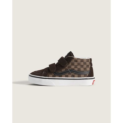 Little Kids' Sk8-Mid V Checkerboard Shoe in Checkerboard Brown | Vans