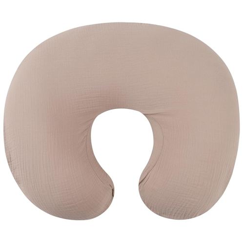 Muslin Nursing Pillow Cover Soft 100% Cotton Feeding Pillow Slipcover Fits Standard Infant Nursing Pillow for Boy and Girl, Blush