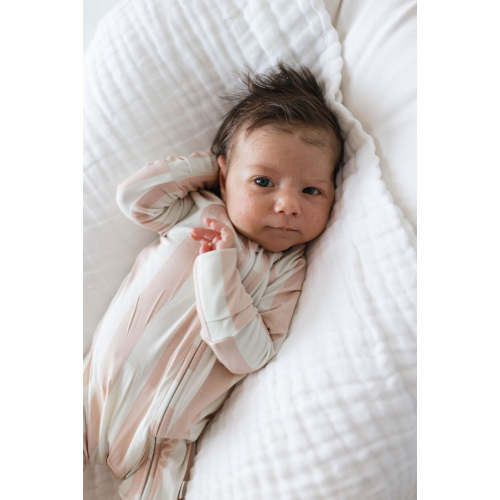 Bamboo Zip Pajamas | Candy Stripe
