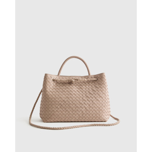 Romy Handwoven Satchel in Taupe
