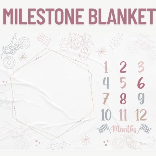 Dirt Bike Darlin Milestone Blanket – Strictly Wild