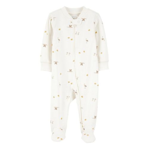 Baby Carter's Mini Bird Print 2-Way Zip Sleep & Play Pajamas