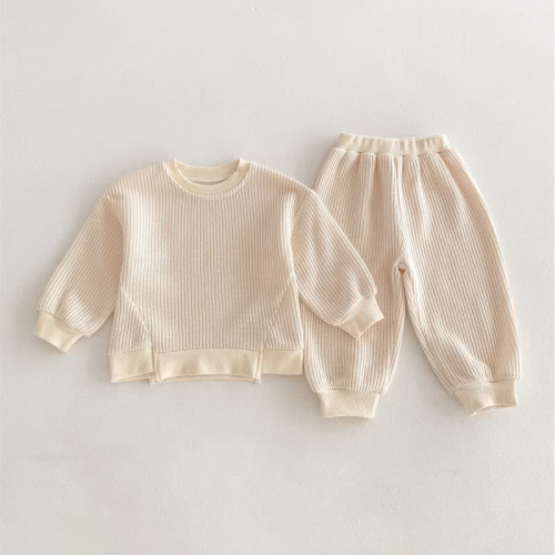 Baby 2-Piece Solid Color Knitted Set