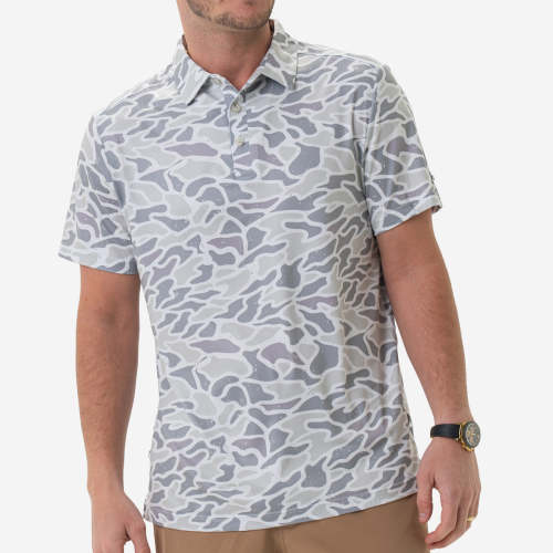 Matching father son Performance Polo - White Camo – BURLEBO