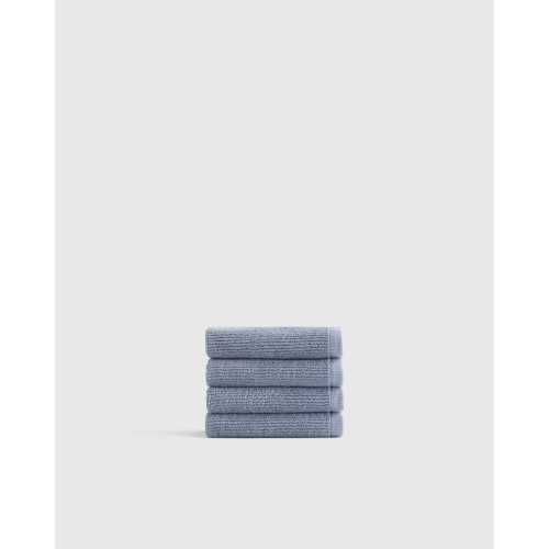 Turkish Ribbed Quick Dry Washcloth (Set of 4) in Mineral