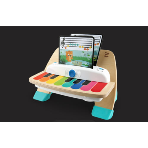 Baby Einstein and Hape Magic Touch Wooden Toy Piano, Montessori Musical Learning Toy for Babies and Toddlers 6mo+