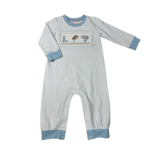Little Cowboy Smocked Romper