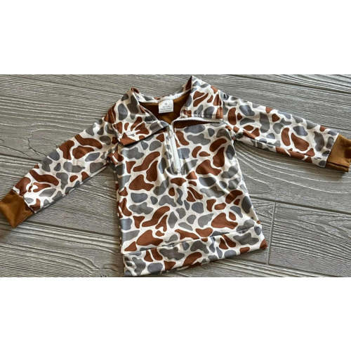 Brown Camo Pullover