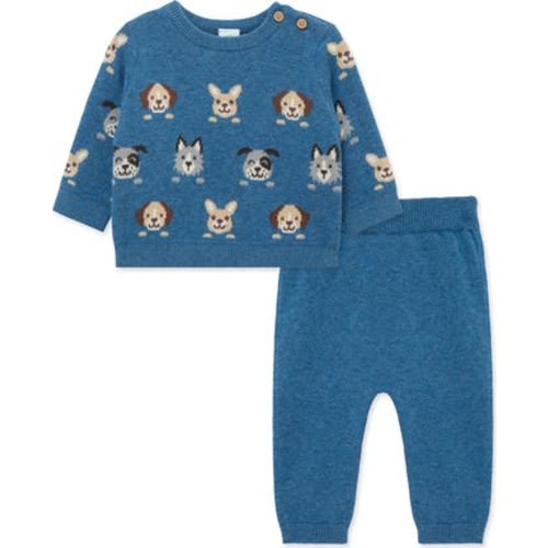 Puppy Paws Cotton Sweatshirt & Sweatpants Set, 6M