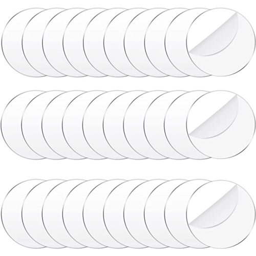 30 Pieces Acrylic Disc Clear Acrylic Circle Blanks Round Acrylic Sheets Transparent Acrylic Ornament Blanks Round Acrylic Disk for Wedding Easter Mother's Day DIY Projects Crafts(4.5 Inch)